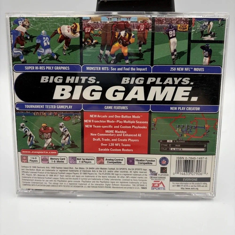 Sony‎ Playstation 1 PS1 Madden NFL 99 CIB Cleaned & Tested